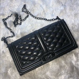 Rebecca Minkoff black quilted chevron bag